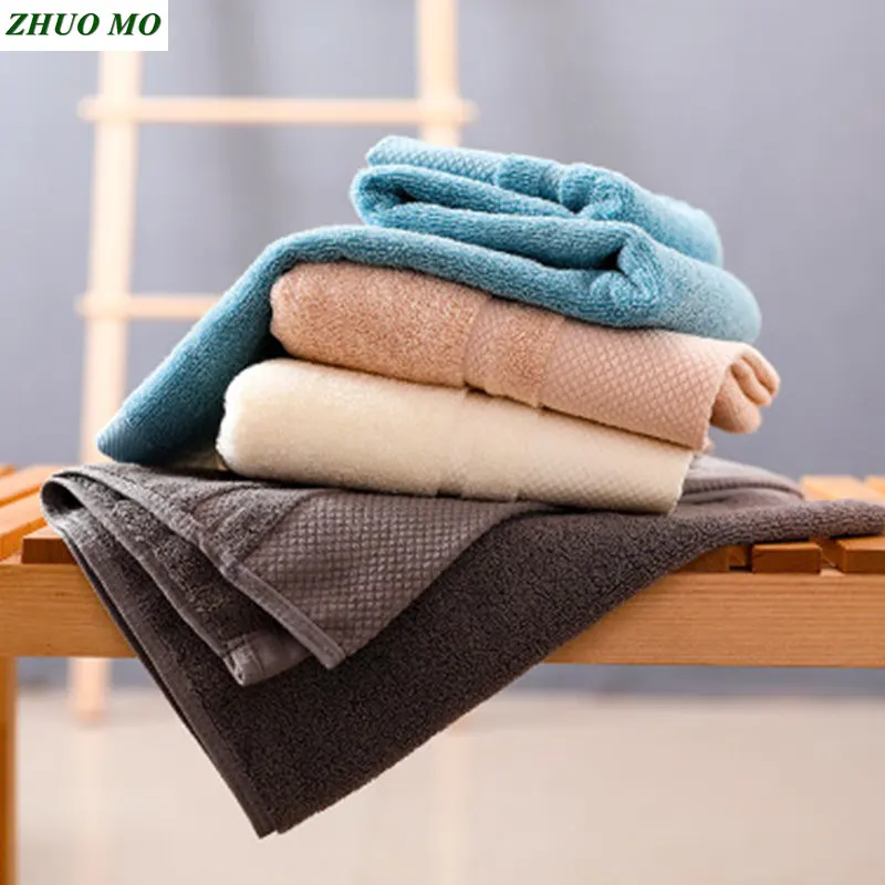 1PC Bamboo Fiber Towel Adult Hand Towel Face Cloth Solid Color Households Towels