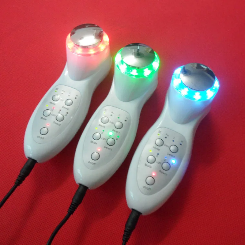 

Post Shipping Ultrasound 7 Color LED Light Anti Aging Skin Care Therapy Facial Massager Device