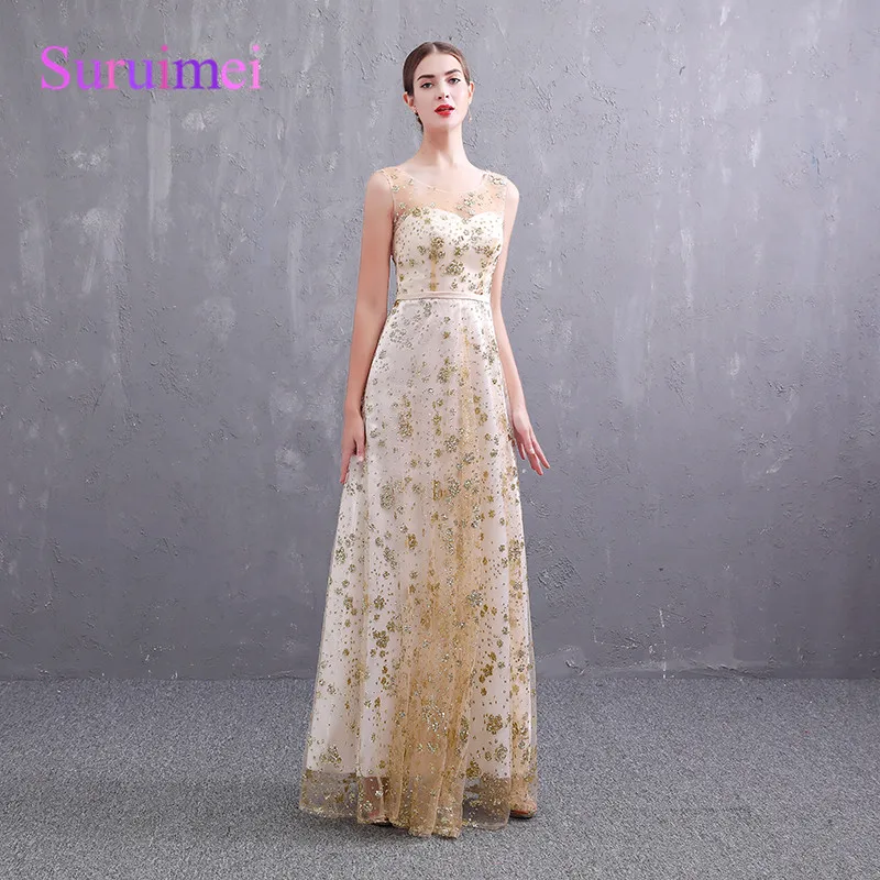 sparkly long gown