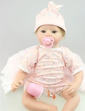22 inch Soft Reborn Dolls Silicone Vinyl Newborn Nursery Sweet Baby Toy Doll Birthday Gift