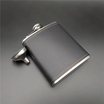 

Alalinong 7 Ounce Hip Flask Stainless Steel Pu Leather Covered Flask Canteen Gadgets for Man Liquid Whisky Vodka Bottle