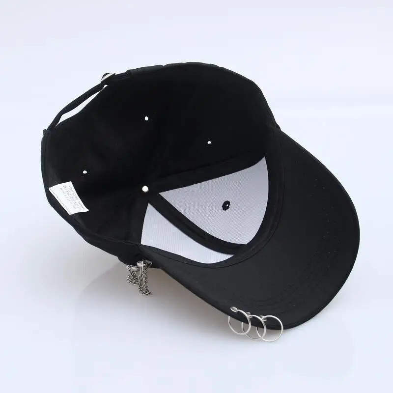 Новая мода snapbacks металла Кольца письма хип-хоп Кепки Повседневное хлопок Бейсболки для женщин для Для мужчин Для женщин Летняя шляпа от солнца