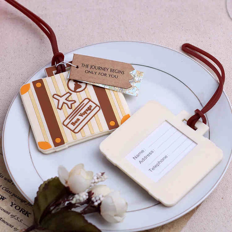 25pcs Airplane Luggage & Bag Tags Destination Wedding Favor Vintage