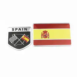 Автомобильный Стайлинг 3D Испания эмблема флага знак, наклейка на автомобиль наклейки аксессуары для сиденья opel vw renault dacia Nissan, Peugeot