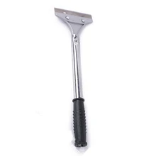 Горячая 320*100 мм Нескользящая ручка металлическое лезвие стены Бумага краска наклейка для удаления скребок Черный Нержавеющая сталь Стены Скребок