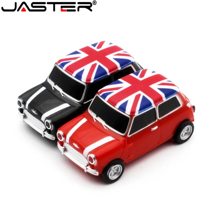 JASTER красная модель автомобиля Флешка 4 ГБ 8 ГБ 16 ГБ 32 ГБ 64 ГБ USB 2,0 USB флеш-накопитель карта памяти, Флеш накопитель в подарок U dick