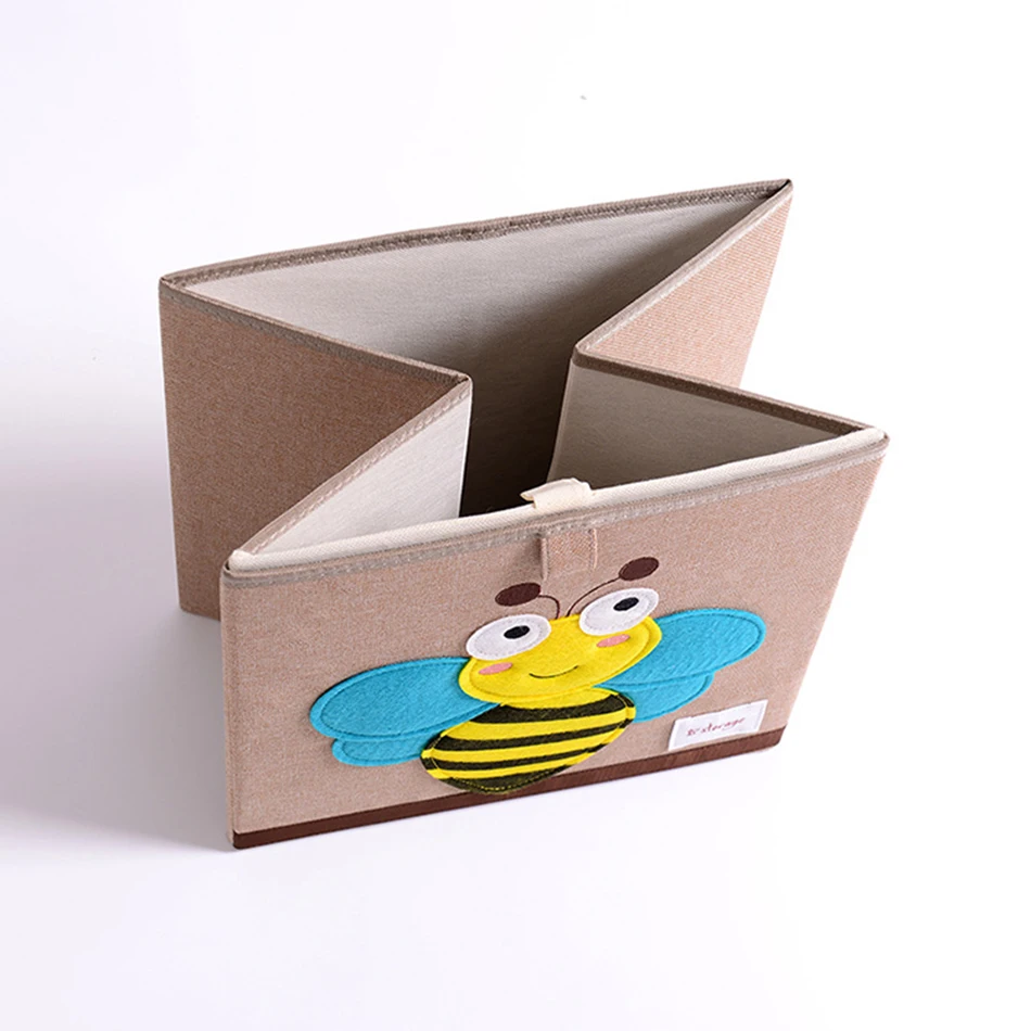 ONEUP Горячая 3d вышивка мультфильм животное складной ящик для хранения игрушки органайзер ящик Органайзер для хранения нижнего белья коробки держатель коробка