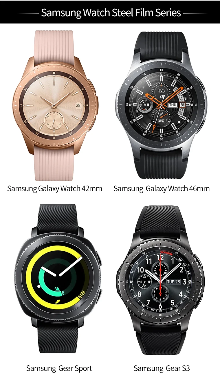 Защита экрана Для Galaxy Watch 46/42 мм HD пленка из закаленного стекла 9Н Твердость Защитная пленка от царапин Для Samsung Gear