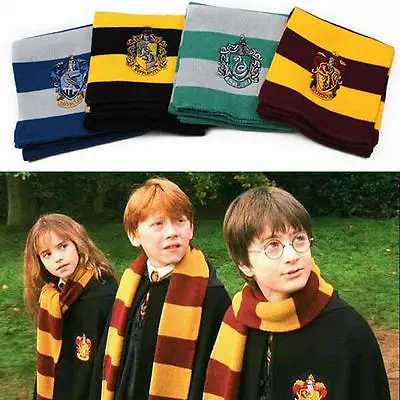 17CM*150CM New Fashion 4 Color College scarf Harry Potter Gryffindor Series scarf With Badge Personality Cosplay Knit Scarves