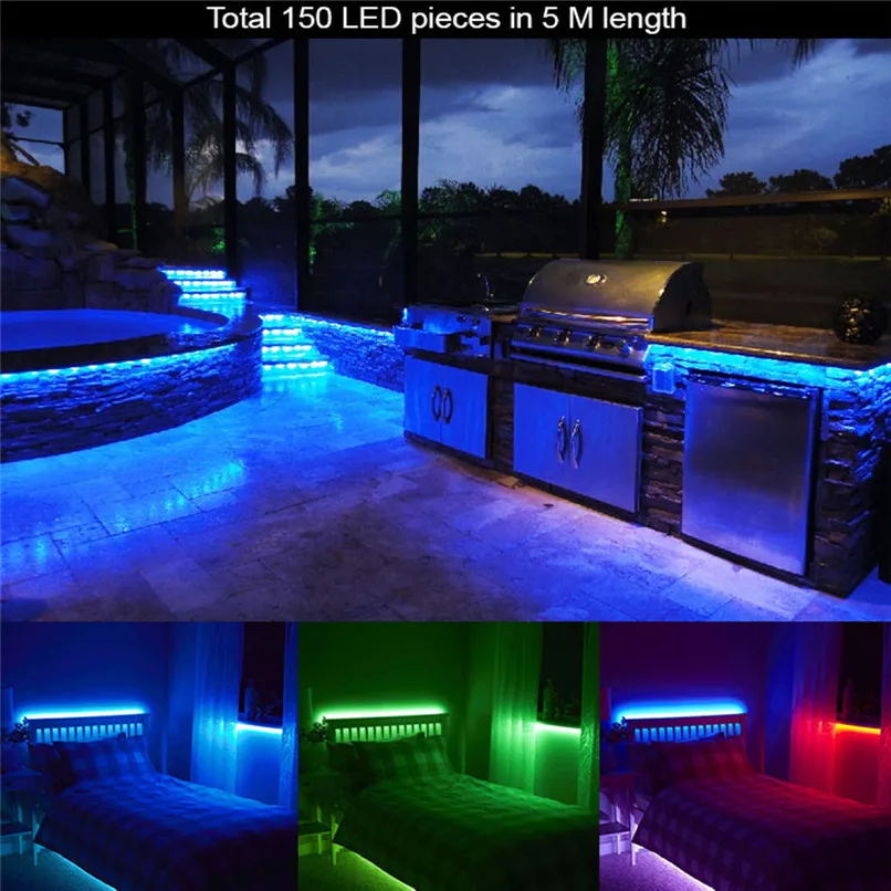 LED Strip Light 50-200CM USB LED Strip Light TV Back Lamp 2835RGB Colour Changing + Remote Control #4P26 (12)