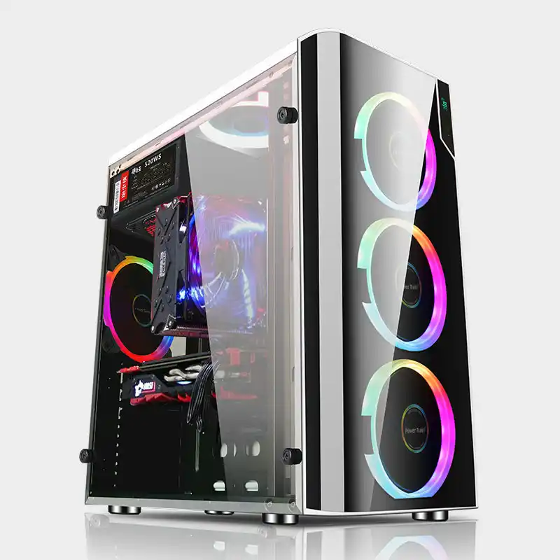 417 243 427mm Gaming Computer Pc Gamer Case Full Side Transparent