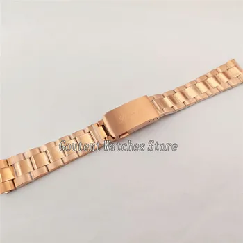 

20mm Watch bracelet Rose Gold Stainless Steel Band Fit Parnis 40mm Sub watch P894