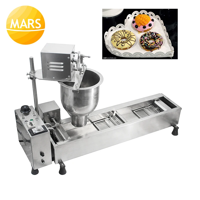 Полностью автоматическая машина для изготовления пончиков, мини машина для изготовления пончиков, устройство для Жарки пончиков 304 машина для пончиков из нержавеющей стали