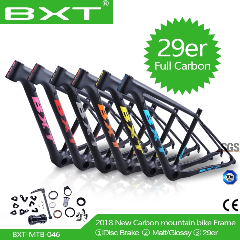 

29er mountain bike frame Chinese carbon mtb frame 29er bicicletas bike framest 29 bicycle parts carbon frame 142*12 or 135*9mm