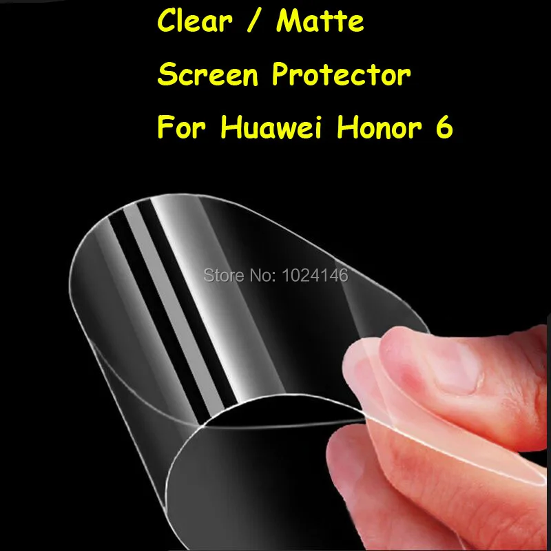 

New HD Clear / Anti-Glare Matte Screen Protector For Huawei Honor 6 5.0 Inch Protective Film Guard With Cleaning Cloth