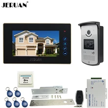 JERUAN Home 7“ LCD Touch video doorphone intercom systemr+700TVL IR Night Vision camera+Electric Drop Bolt lock+FREE SHIPPING