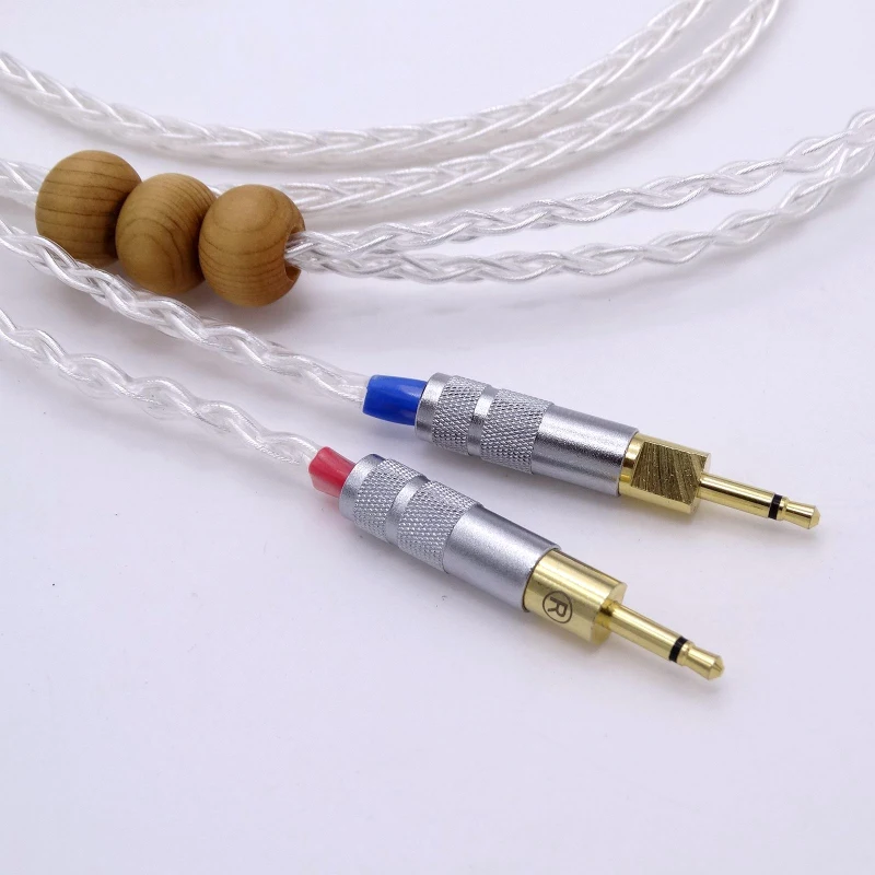 1.8Meter Hand Made Hi end 8 Cores 5n Pcocc Silver Plated Headphone