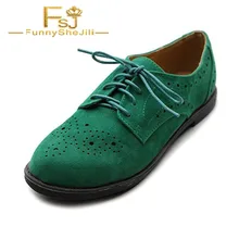 Зеленые замшевые женские оксфорды на шнуровке; удобные туфли на плоской подошве со шнуровкой и перекрестной шнуровкой; сезон весна-осень; модные элегантные туфли на каждый день; FSJ