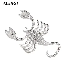 Серебряная брошь скорпиона украшения со стразами и кристаллами Скорпион животное броши для мужчин костюм украшение брошь с созвездием