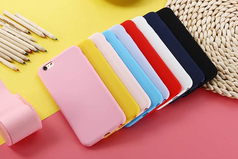 For Iphone 6s case For Iphone 6 Macaron Phone Bag Cases Silicone Case for Iphone 5 5s se 6 6s 7 8 Plus Case Cover for Iphone 6