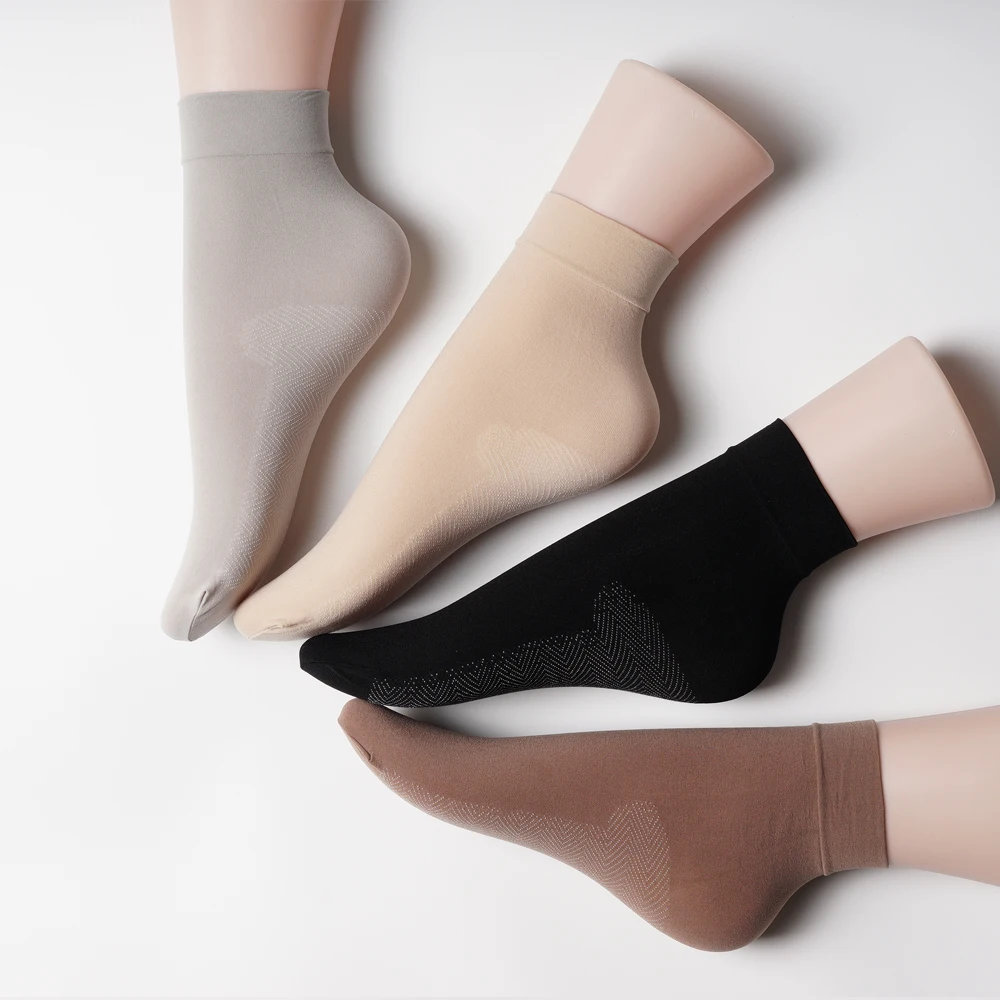 

NEST New ladies velvet stockings women's cotton soft bottom non-slip insole massage cotton core non-slip thin stockings
