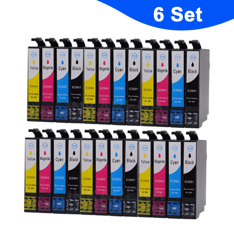 8 шт T2991 чернильный картридж T29XL для Epson T2991 T29 29 для Epson XP-255 XP-257 XP-352 XP-355 XP-452 XP-455 XP 255 257 352 принтера - Цвет: T2991 6 set