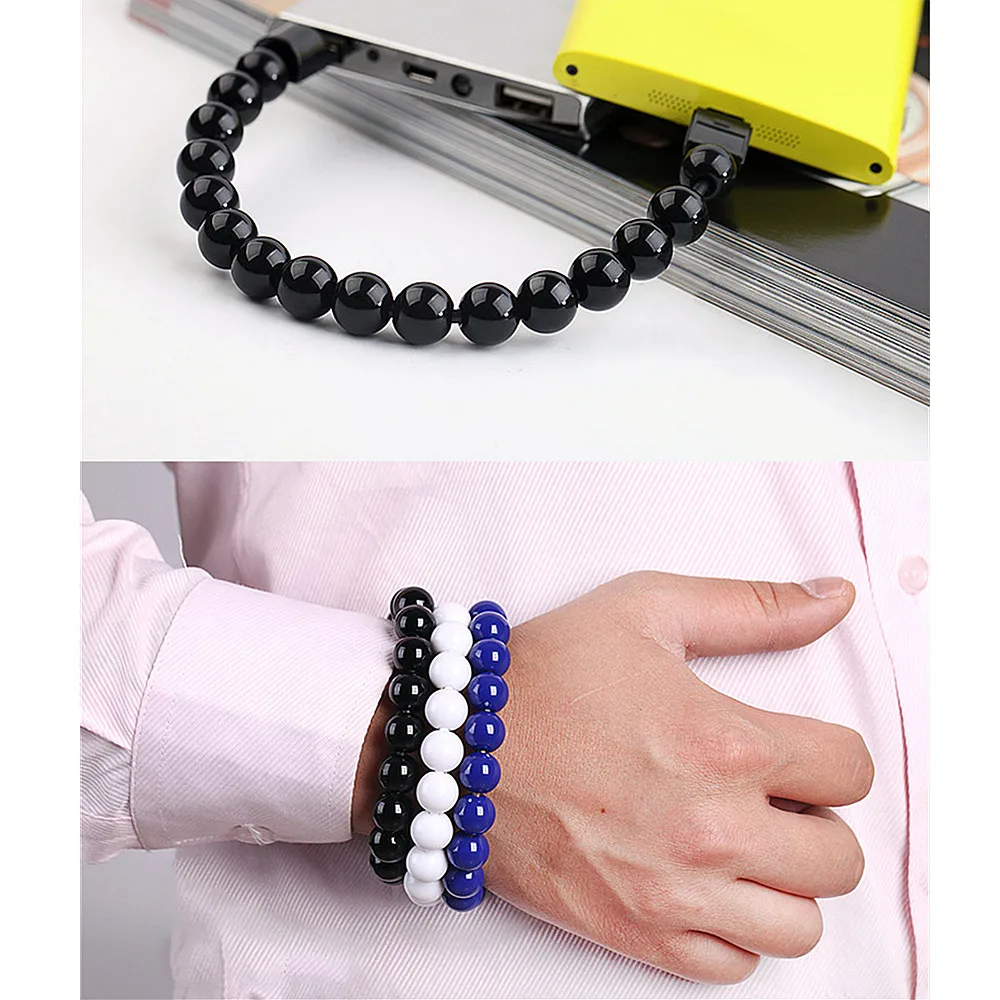 Kabel USB Gelang Pengisian Sync Data Charger untuk iPhone X 5 6S 7 7 Plus Samsung Galaxy s7 S8 Plus Hua Wei P10 Lite