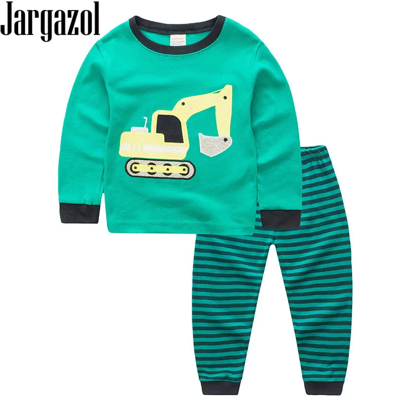 

Jargazol Pajamas for Boy Children Clothing Cotton Pijama Infantil Cartoon Printed Long Seelve Sleepwear Boys Pijama Sets 2T-7T