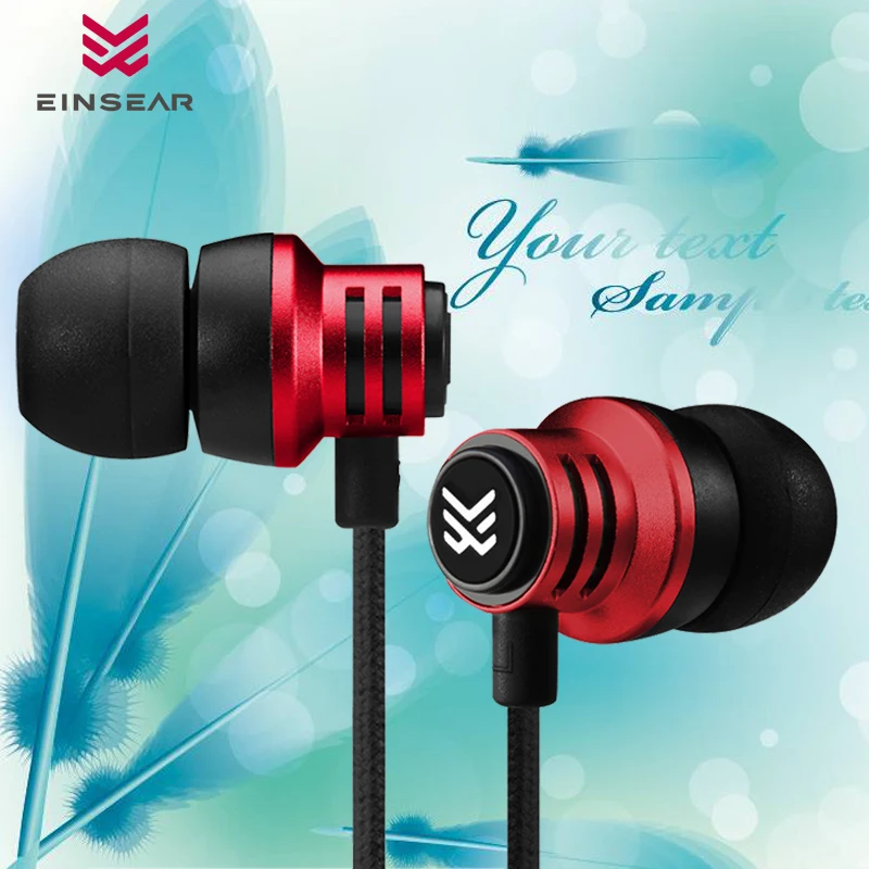 Новый EINSEAR T2 10 мм динамический привод в ухо наушник бас HIFI с микрофоном наушники