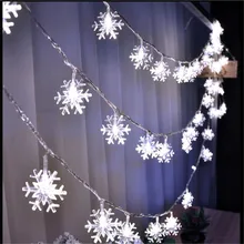 AC220V 10M 50LED Christmas lights snowflake lamp holiday lighting for outdoor wedding party decoration curtain string