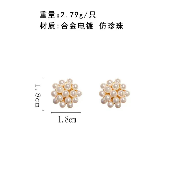 Корейские простые серьги-гвоздики с искусственным жемчугом для женщин и девушек, модные красивые клипсы для ушей, ювелирные изделия, аксессуары
