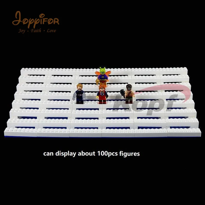 

Joyyifor Big Exhibition Case Around 100Pcs Display stand Case Building Block Collection Box Figures Bricks For Kids Toys