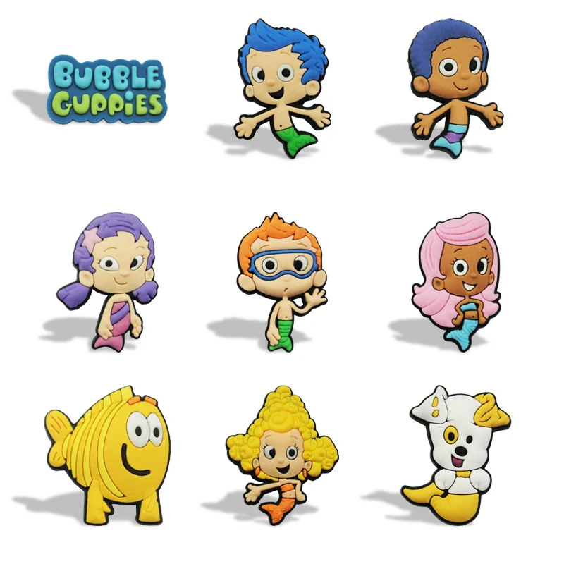 9 шт. Bubble Guppies мультяшная фигурка магниты на холодильник ПВХ наклейка на холодильник аниме магнит детский подарок домашнее сувенирное