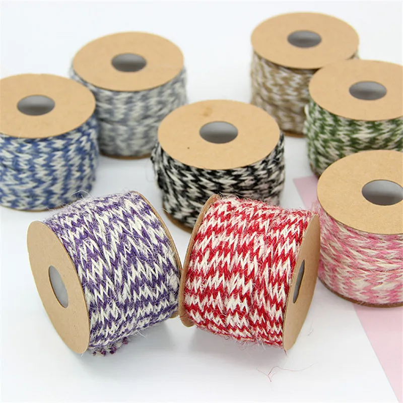 

5M/Roll 1CM Apparel Sewing Cords Wedding Party Decorations Linen Cords Photo Wall Adorn Hemp Rope Flowers Packaging Accessory