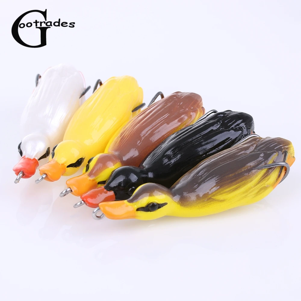 

1PC 22g 11cm Multi 3D Eyes Topwater Duck With Treble hooks For Snakehead Fishing Lure Soft Lures Baits
