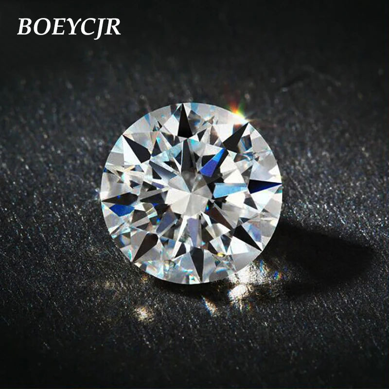 

BOEYCJR 2ct 8mm D Color Round Brilliant Cut Moissanite Loose Stone VVS1 Excellent Cut Jewelry Making Stone Engagement Ring