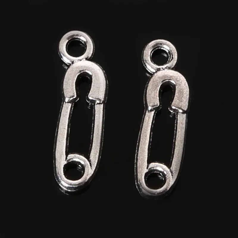 

18pcs 19*6MM Antique Silver Alloy Pin Charms Pendant Jewelry Findings