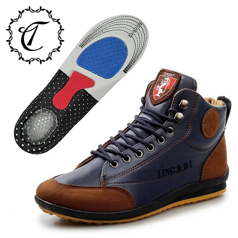 

CatriCa Give Insole-Cushion Large Size Leather 2019 Blue Designer High Top Quality Men Shoes Winter Trainers Fashion Boots 805
