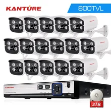 KANTURE 16ch hdmi 1080p dvr система HD 16xCMOS 800TVL in/наружная охранная Камера видеонаблюдения комплект 16ch 1080P NVR