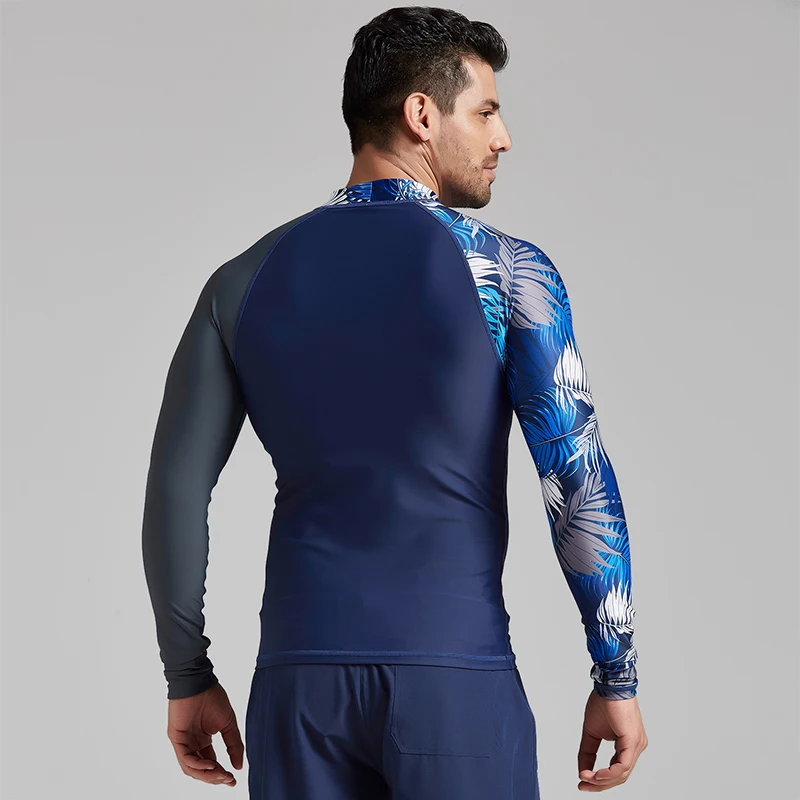 УФ Защита Рашгард мужской купальник с длинным рукавом рубашка для плавания лайкра купальный костюм с длинными рукавами для мужчин Серфинг Плавание ming Дайвинг костюм одежда