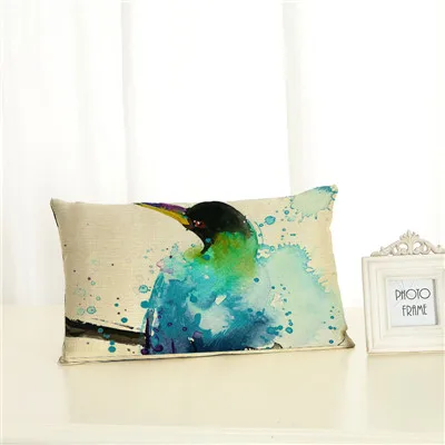Персонализированные Чехлы для подушек с изображением птиц модная творчества украшения дома 30x50 декоративная бежевого цвета льняная Подушка Чехол - Цвет: 7