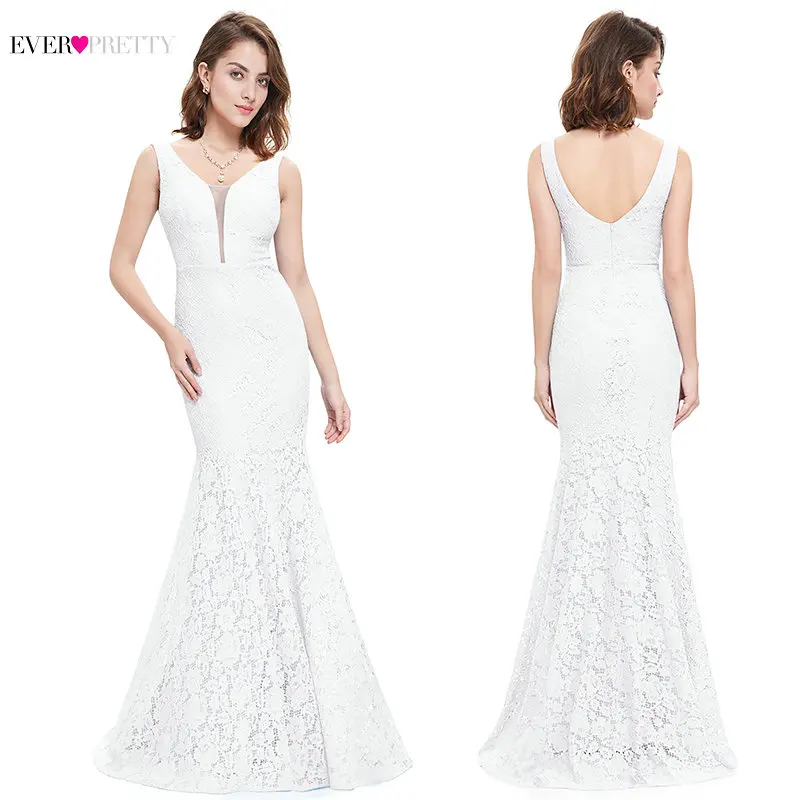 US $33.65 Plus Size Ever Pretty Corset Lace Mermaid Wedding Dresses 2020 Simple Elegant Wedding Gowns For Bride Dress Boda Robe De Mariee