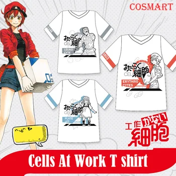 

Amine Cells At Work Blood Platelet Red Blood Cell White Blood Cell Cosplay T-shirt Hataraku Saibou Top Tee Unisex tshirt