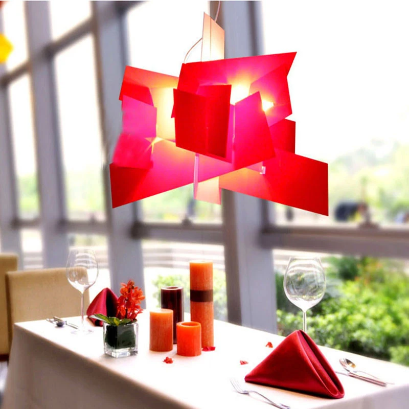 

modern chunky Origami Acrylic Chandelier Personality Art Origami lamp Chandeliers for Restaurant/Bedroom Home Decoration