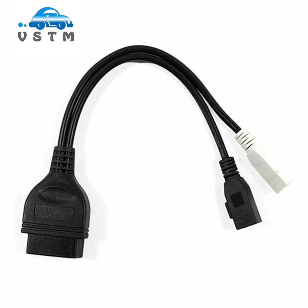 

Newest OBD2 For AUDI 2X2 OBD1 OBD2 Car Diagnostic Cable 2P+2P 2X2Pin to OBD2 16Pin Female Connector VAG C OM VAG Adapter