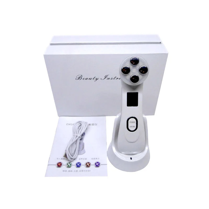 Mesotherapy Electroporation RF Face Beauty Massage Radio Frequency LED Photon Face Skin Rejuvenation Remove Wrinkle 5