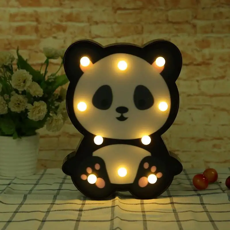 

LED Night Light Cute Cartoon Animal Waterproof Warm White LED Table Lamp Gift for Kids Children Bedroom Decor Night Light