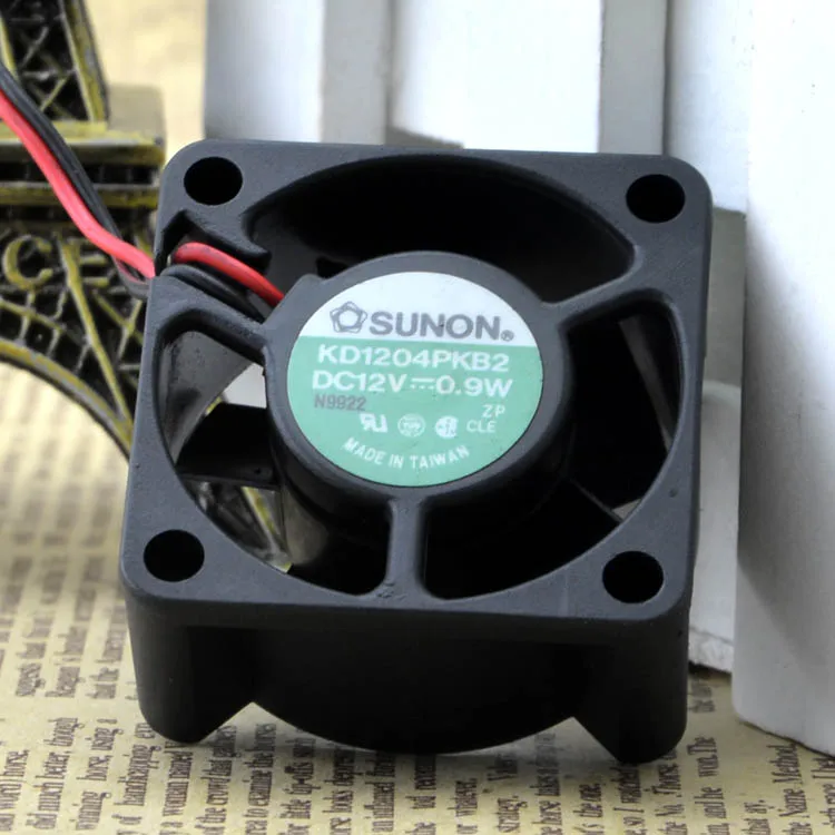 Image SUNON KD1204PKB2 4020 DC12V 0.9W 2 line ball fan CPU supply cabinet graphics exchange cooling fan