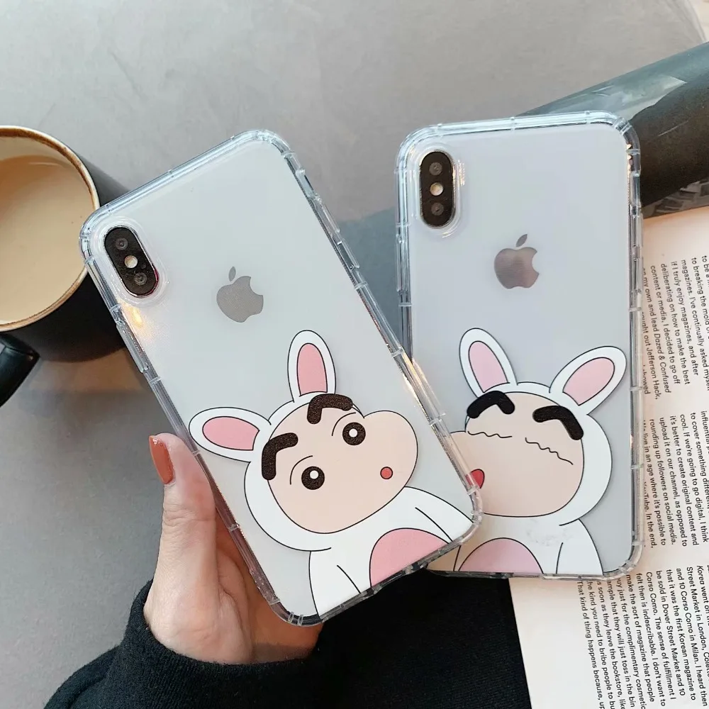 Милый мультяшный чехол для телефона Crayon Shin chan iPhone 11 Pro Max XR XS силиконовый мягкий 7 8 6