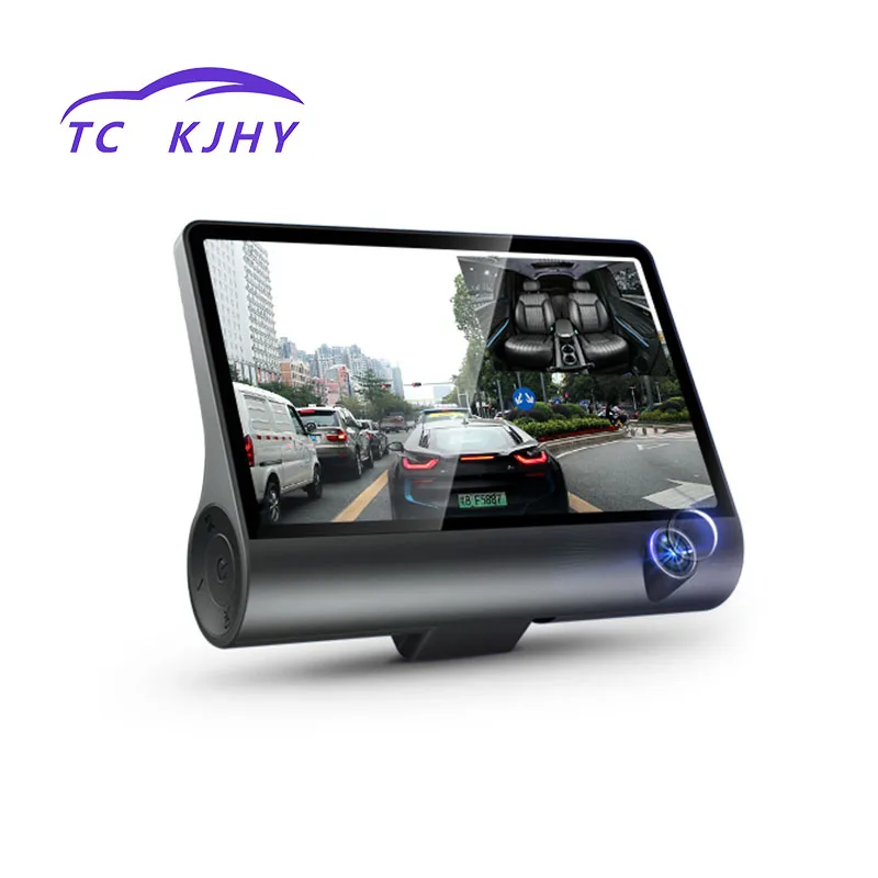 

4 Inch Full HD 1080P Dash Cam Rear View Camera Three Lens Car DVR mirror recorder Camcorder Support G-sensor / Motion Detection